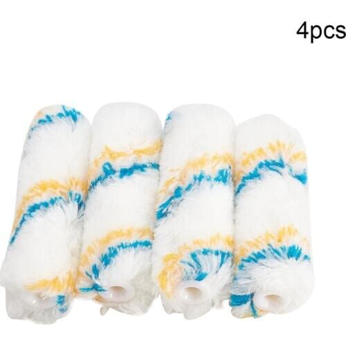High Quality 4~10pcs Long Hair Small Roll Core Type Roller Brush Plastic Handle Wool Brush For Paint Project Tools 11x2.7x2.7cm