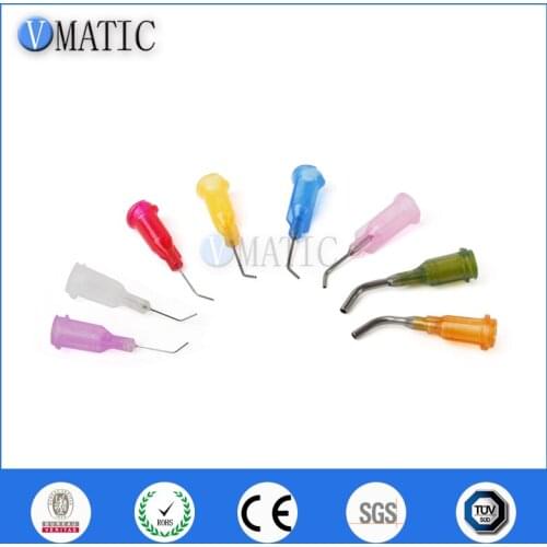 High Quality Bent Dispensing Tips 14G-27G Tapered Blunt Tips Needles 45 Degree Bent Adhesive Dispensing Needle 100pcs