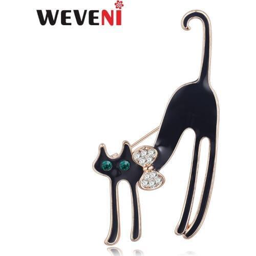 WEVENI Black Brooches For Clothes