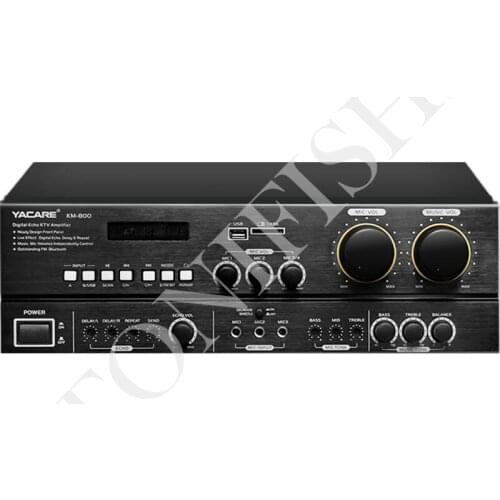 Yacare KM-800 home KTV high-power amplifier, professional audio Bluetooth karaoke amplifier, Output power 160W*2, Bluetooth 3.0