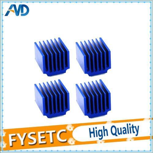 4pcs/lot 3D Printer Parts Stepper Motor Driver Heat Sinks Cooling Block Heatsink For TMC2100 LV8729 DRV8825 Drive Modules