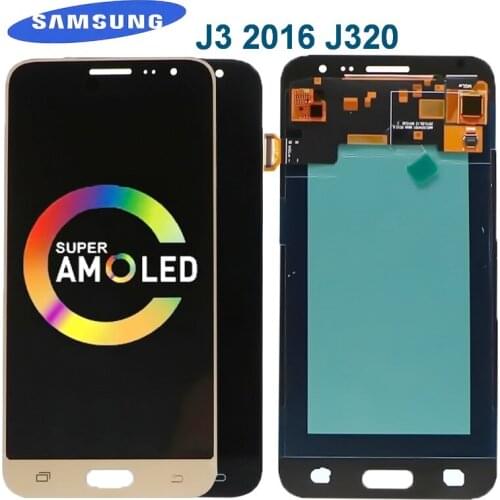 Original Super AMOLED LCD For Samsung Galaxy J3 2016 Display J320 J320A J320F J320FN Lcd display touch screen digitizer Assembly