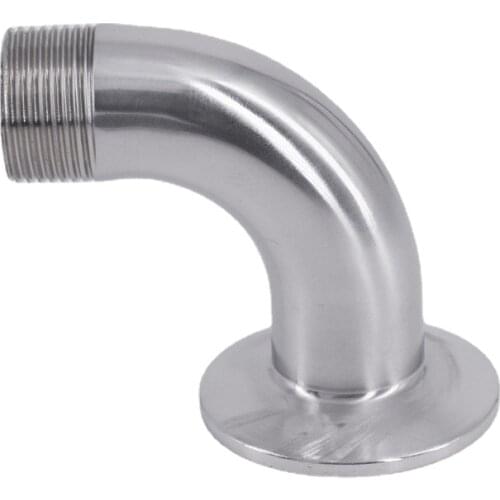 1/2" 3/4" 1" 1-1/4" 2" BSPT Male x 1.5" 2" 2.5" Tri Clamp 90 Degree Elbow SUS304 Sanitary Fitting Homebrew