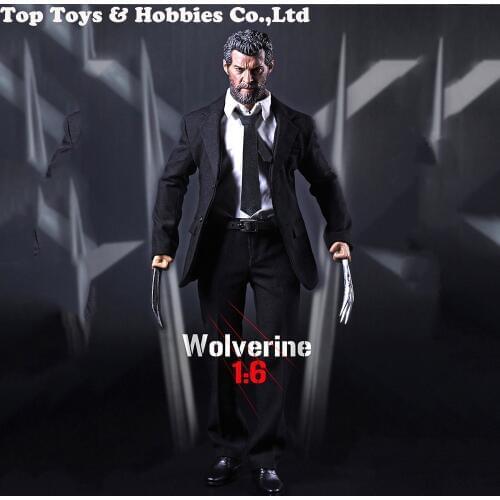 1/6 Old Logan Suit & Shoes & Claws Clothes Set Hugh Jackman Uncle Wolf Elderly 12 inches DIY head Suit Action Figures