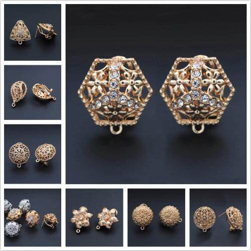 1 Pair Women Statement Earrings Connectors Linkers Jewelry Accessories for African Wedding Hanging Dangle Earrings Set Designs