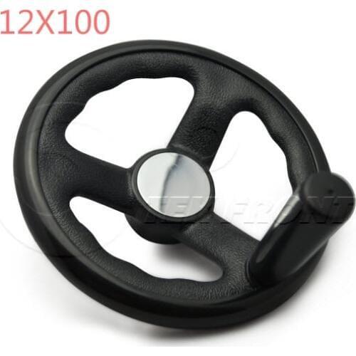 1PCS Free Shipping 12mmX100mm Reinforced Nylon handwheel with take away handle