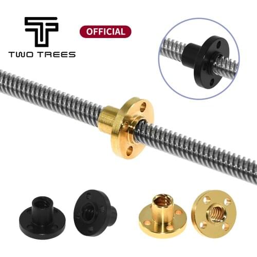 1 PCS 3D Printer Parts T8 Screw Brass/POM Nut Suitable For T8 Screw Pitch 2mm Lead 2/8mm Z-Axis Trapezoidal Motor Screw Nut