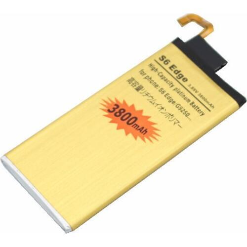 1x 3800mAh EB-BG925ABE Replacement Gold Battery For Samsung Galaxy S6 Edge G9250 SM-G925l G925F G925L G925K G925A G925S G925FQ