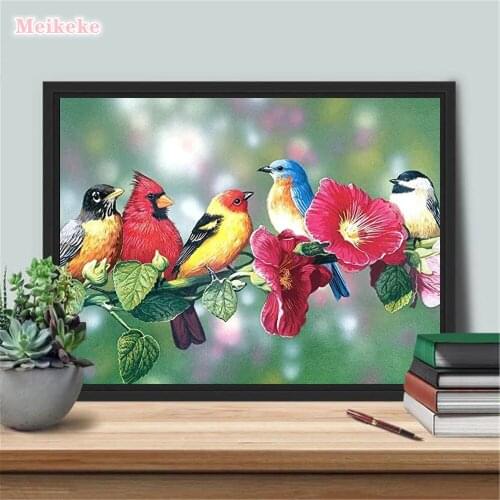 5D Diamond Painting Birds Animals Beads Embroidery Flower Full Square/Round Mosaic Rhinestone Pictures Needlework