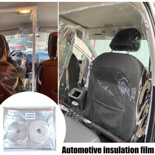 Car Isolation Curtain Sealed Taxi Cab Partition Screen Film Clear PVC Protection Film Anti-dust And Anti-spittle Anti-droplets
