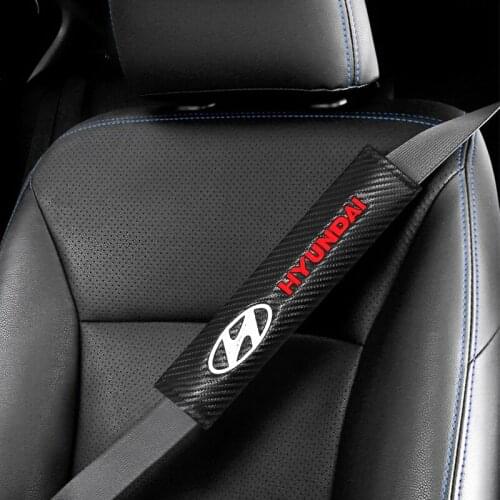 1/2PCS Car Seat Belt Cover Emblem Car Styling Accessories Auto Case For Solaris ix35 i20 i30 i40 HYUNDAI Tucson CRETA Santa