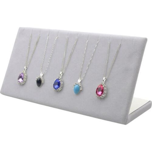 Velvet Necklace Chain Bracelet Display L Stand Board Jewelry Holder Rack