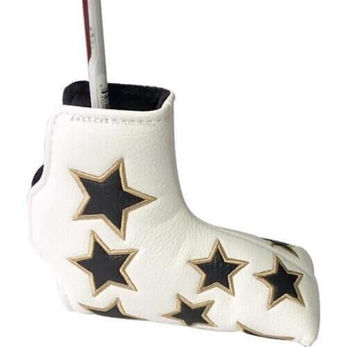 Golf Putter Cover Magnetic Closure PU Leather Golf Putter Headcover Head Cover Outdoor Sports Golf Parts Accessories Equipment