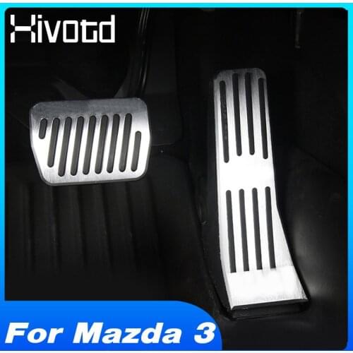 Hivotd For Mazda 3 2019 2020 2021 Axela Accessories Accelerator Pedal Fuel Brake Pedal Cover Panel Protection Modification Parts
