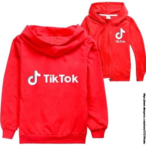 Tik Tok children clothing girls Cartoon sweater baby spring autumn Girls jacket hoodie Outwear Sweatshirt Zipper shirt