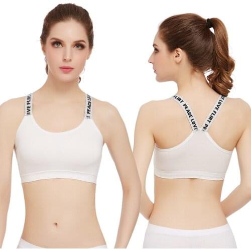 Breathable Solid Sports Bra Push Up Women Fitness Running Workout Yoga Sports Tops Anti-sweat Gym Padded Underwear Sports Bras