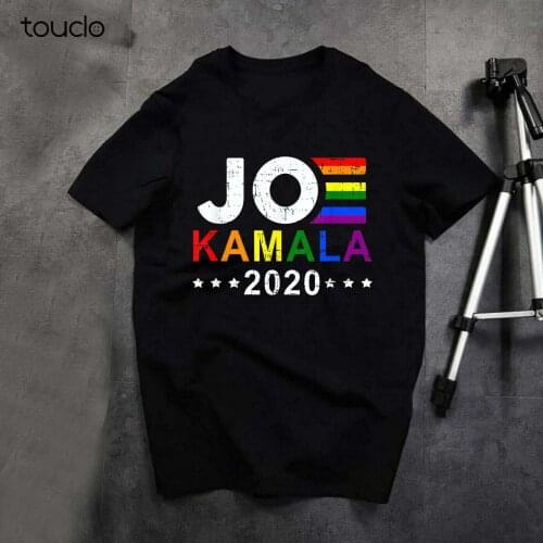 Joe Biden Kamala Harris 2020 Rainbow Gay Pride Unisex T Shirt Black Cotton S-5Xl Plus Size T Shirts