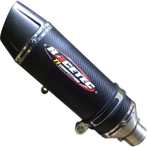 Φ51mm inlet Silencer 260mm-300mm Carbon Fiber Muffler Pipe Motorcycle Exhaust