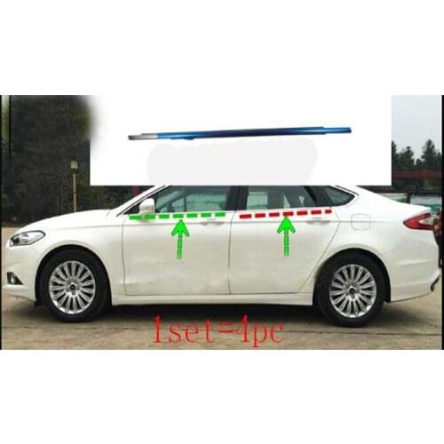 Car Door Window Glass Outer Pressure Chrome Rubber Strip For Ford Mondeo 2013-19 Year