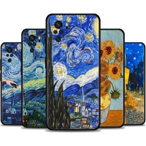 Van Gogh Paintings for Xiaomi Redmi Note 8 8T 9 9T 9S 10 Pro 5G Soft Case for Redmi 7 7A 8A 9A 9C 9T TPU Phone Cover