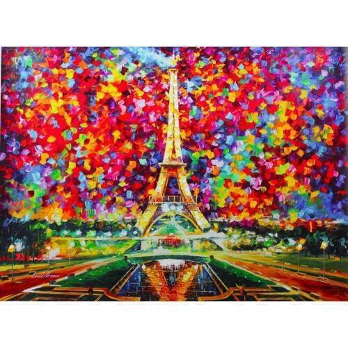 Beautiful Landscape Oil on Canvas Painting for Home Decor Wall Art Picture Painting Paris Hand Painted No Framed Palette Knife
