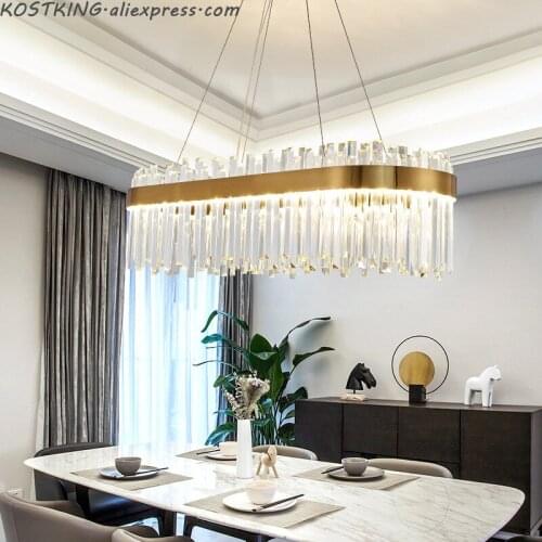 Luxury design rectangular chandeliers LED lamp AC110V -240V dining room living room hanging lights Bar chandelier