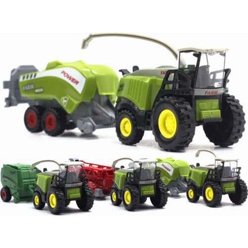 1:42 Scale Alloy Farmer Car Models Toy High Simulation Harvester Farmer Spray Truck Metal Diecast Educational Toy for Kid TY0540