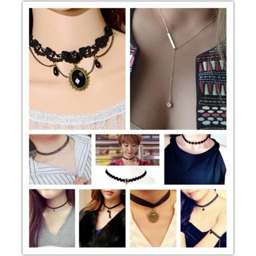 Multi Styles Choose Punk Gothic Choker Neckalce For Women Girls Gift Cool Cross Skull Lace Colar Short Necklace Jewelry Accessor