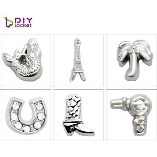 10pcs /lot Plain Floating charms Zinc Alloy Fit Floating lockets & Floating locket bracelet LSFC050-598