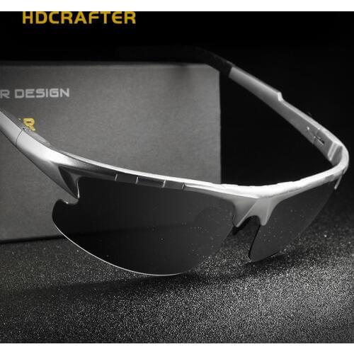 Aluminum Magnesium Sunglasses Polarized Sports Men Black Sunglasses Coating Driving Sun Glasses Sport Brand Eyewear Accessories