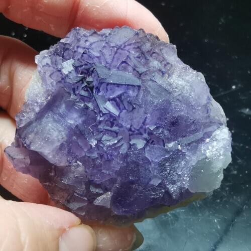 33gNatural rare natural purple edge fluorite mineral specimen healing energy home decoration CRYSTAL QUARTZ GEM