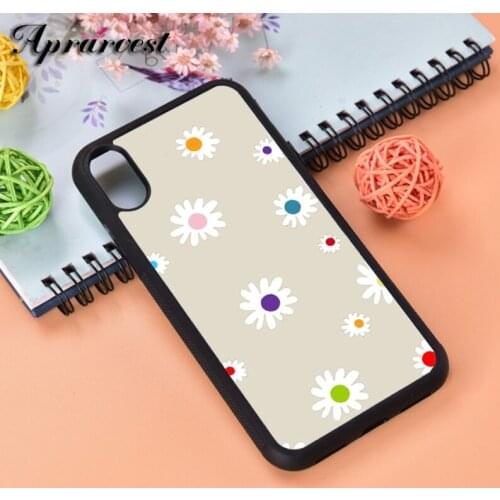 Aprarvest Colorful Funky Flowers Silicone Rubber Phone Case Cover For iPhone 6 6S 7 8 PLUS X XS XR 11 12 MINI PRO MAX