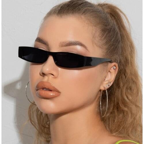 New Small Rectangle Sunglasses Women Fashion Square Narrow Frame Vintage Sun Glasses Men Shades Retro Female Oculos UV400