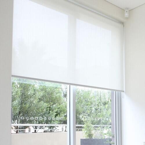 Light color white simple blackout window blinds for home office room darkening shades easy to clean and use