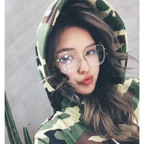 VWKTUUN Myopia Eyeglasses Frame Female Eye Glasses Frame Women Men Vintage Optical Square Glasses Frames Oversized Glasses