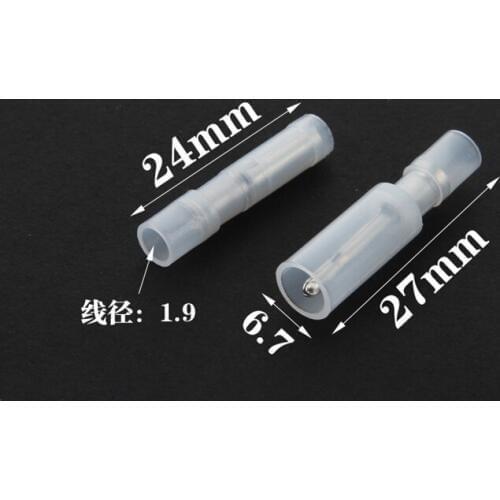 20sets 0.3-1 square butt terminal white nylon Bullet-type male and female wire connector Automotive wiring butt terminal