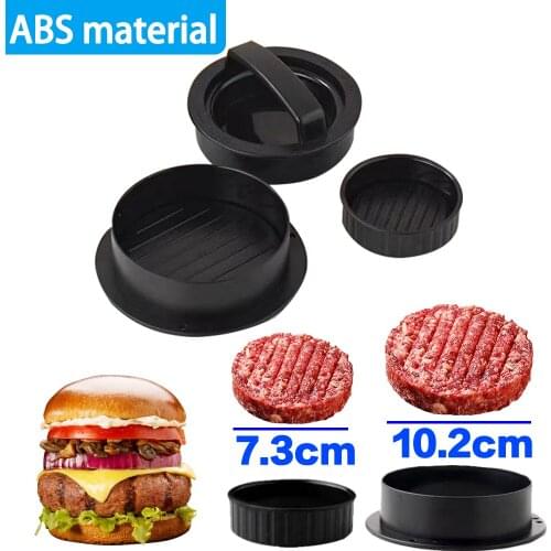 ABS Hamburger Press Meat Pie Press Stuffed Burger Mold Maker with Baking Paper Liners Patty Pastry Tools BBQ Kitchen Accessories