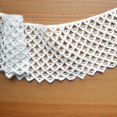 Hot sale Creamy cotton water-soluble embroidery lace Lace accessories width 9cm G595