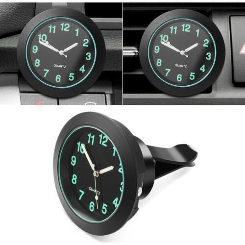 Automobile Quartz Clock Car Decoration Watch Ornaments Vehicle Auto Interior Watch Digital Pointer Air Conditioning Outlet Clip