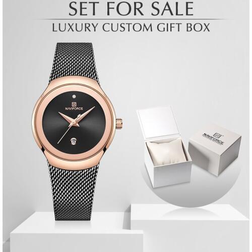 Women Watch NAVIFORCE Top Brand Womens Fashion Simple Quartz Watches Ladies Waterproof Date Wrist Watches with Luxury Watch Box