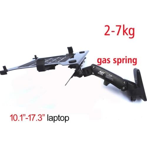 F120-DA1 360 rotate folding swivel Gas Spring Wall Mounted Laptop Holder Arm Aluminum Alloy Full Motion 10"-19" 17" Laptop Stand
