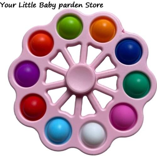 Children Adults Spinner Anti Stress Relief Anxiety Gyro Pop Finger Push Bubble Simple Fidget Toy Autism Adhd Decompression Toy