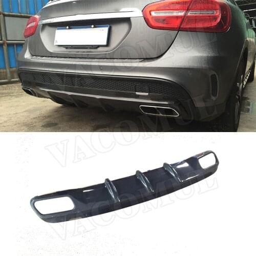 Carbon Fiber / FRP Rear Lip Diffuser for Mercedes Benz GLA Class X156 GLA45 2015 -2018 O Style Bumper Guard Car Styling