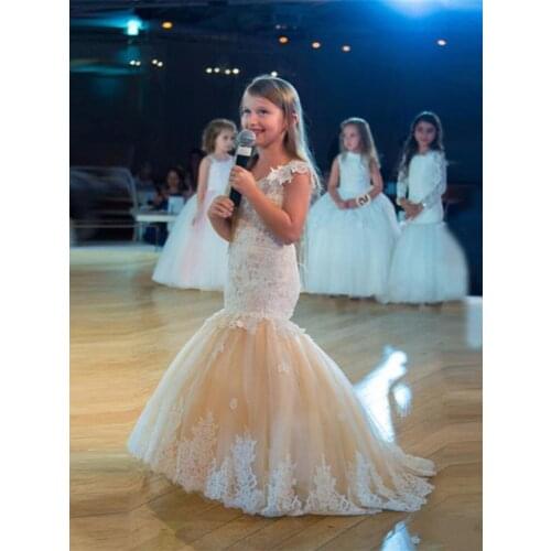 Elegant Ball Gown Flower Girl Dresses Appliques Sleeveless Kids Princess For Weddings First Communion Dresses Pageant Gowns