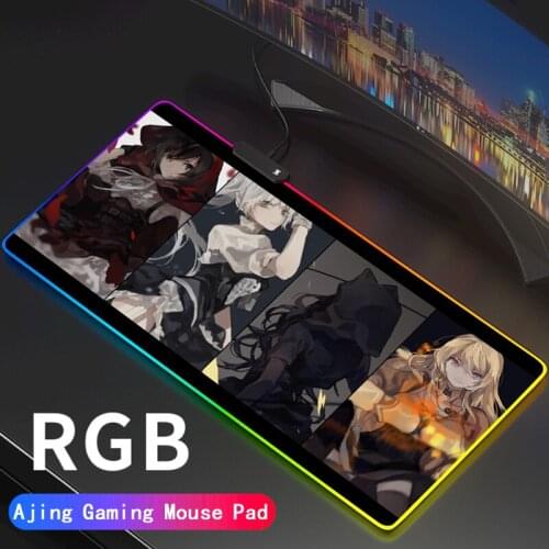 Ruby Rose Mouse Pad Rgb Anime Rug Setup Gamer Accessories Gaming Mats with Backlight Mat Mousepad Speed Led Keyboard Carpet