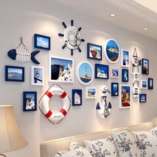 Mediterranean style creative guest restaurant background wall pendant childrens room in the bedroom hanging decorations