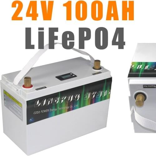 Strong power LiFepo4 24V 200AH Deep Cycle lithium Battery Pack 3.2v cell with BMS for power tools inverter