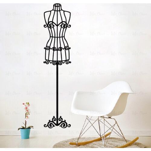 MANNEQUIN Wall Sticker vintage art decal vinyl bedroom stickers Creative Mural for clothing store Decor Bridal shop wall sticker