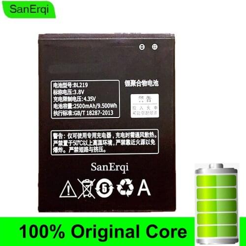 SanErqi New Tested for Lenovo A880 S856 A889 A890e S810t A850+ A916 BL219 Battery 2500mAh