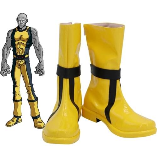 Graymalkin Shoes Cosplay X-Men Graymalkin Cosplay Boots Yellow Leather Shoes Custom Made